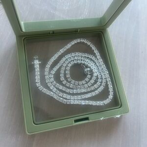 Moissanite tennis necklace